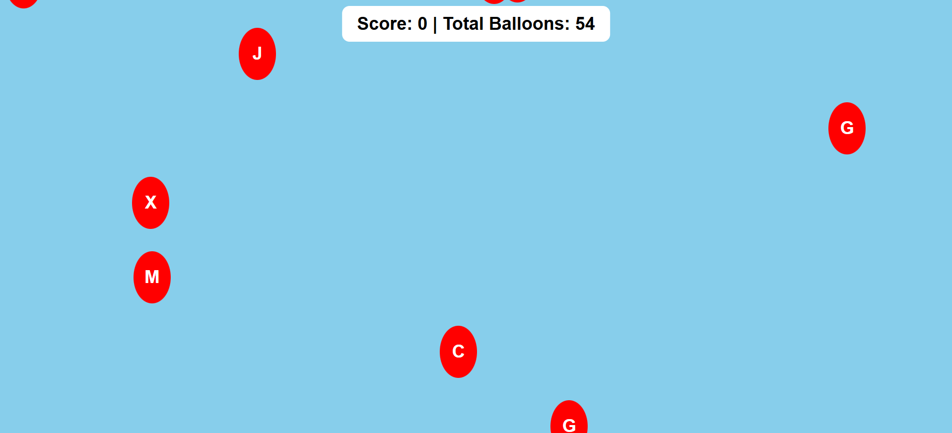 Typing Balloon Game